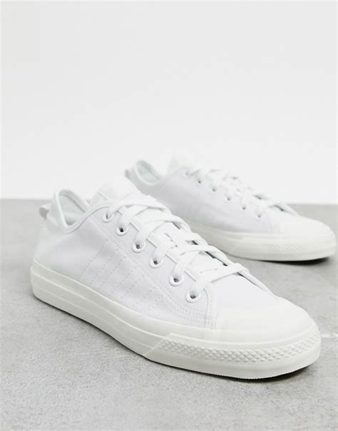 weiße stoff sneaker adidas|Adidas men's white sneakers.